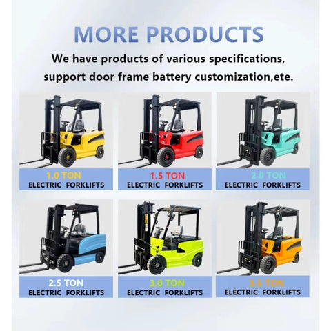various Heavy Duty Industrial Electric Forklifts With Precision Steering, 4-Way Counterbalance Pallet Stacker models and sizes