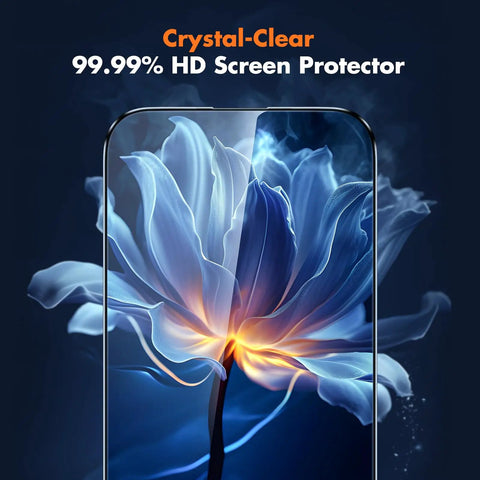 Iphone 16 Pro Max Screen Protector Kit 3 Pack Full Coverage Tempered Glass 9H Hardness Bubble Free Easy Install Frame