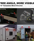 NeaLia wireless LED trailer light with 110° rotatable magnetic bracket; for trailers, RVs, boats; IP67 waterproof.