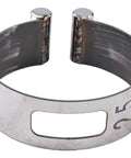 Heavy Duty Stainless Steel Welding Tacking Band Clamp Fits 2.5 Inch Pipes, showing silver clamp with rounded edges and openings.