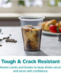 16 Oz Clear Plastic Cups 240 Count Disposable For Parties And Events Party Ready BPA Free Durable Polypropylene Cold Drinking Cups with iced coffee
