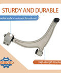 Beefed Up Front Lower Control Arm Suspension Kit With Ball Joints And Tie Rod Ends For 2004-2012 Chevrolet Malibu, 2005-2010 Pontiac G6, 2007-2009 Saturn Aura - 8-Piece Replacement front lower control arm with anti-rust finish