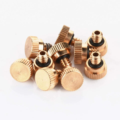 10 Pack Brass Misting Nozzle Plug With 10/24 UNC Threads For Outdoor Cooling System Easy Install Anti Rust And Water Saving