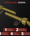 Beat Down Tough Heavy Duty PTO Shaft For Bush Hog And Finish Mower Measuring 39 To 62.5 Inches Featuring Dual Six Spline Connections with chains.