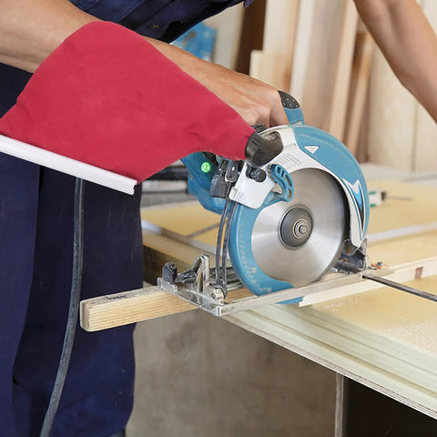 Heavy Duty 4 Inch Woodworking Belt Sander Dust Collection Bag With Reusable Debris Catcher And No Hassle Quick Snap Mount attached to a saw.
