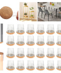 Extra Small Chair Leg Protectors 24 Pack Clear Silicone Covers For Round And Square Chair Feet Protect Floors From Scratches And Noise No Scratch Universal Fit Durable Wear Resistant Pad Caps