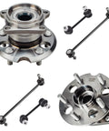 6 Piece Rear Wheel Bearing Hub Kit With Front And Rear Sway Bar Links For 2001 2002 2003 2004 2005 Toyota RAV4 AWD 4WD Includes 2 Rear Hubs And 4 Sway Bar Links shown