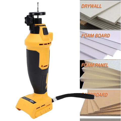 Cordless Drywall Cutout Tool with Brushless Motor, 30000 RPM, 3 Speed Settings, LED Light, Dust Cover for cutting