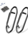 Heavy Duty Fishing Power Clips Hefty Pack Of Fifty Quick Release Split Rings And Snaps stainless steel clips in black.