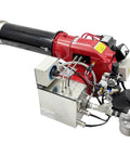 Heavy Duty Industrial Waste Oil Burner Slick Air Atomizing Design with automatic ignition and stainless steel components.