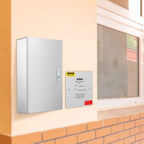 Type 2 Whole Home Surge Protector For 120/240 Volt Panels, Heavy Duty 4-Mode SPD in NEMA 1 Enclosure on a wall