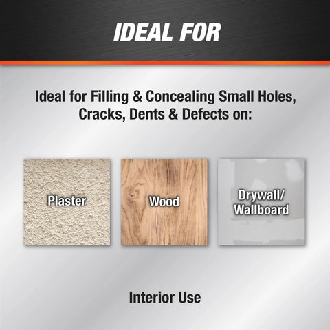 Ideal uses for Ready To Use Spackling Paste White 8 Oz For Patching Small Cracks And Nail Holes In Plaster Wallboard And Wood.