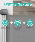 Material texture of Retractable Baby Gate With One Way Lock Mesh Extends From 55 To 71 Inches Wide And 33 Inches Tall Safety Gate