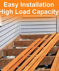 Deck under construction with visible galvanized screw jacks for support; Two Pack Heavy Duty Adjustable Floor Support Jack For Deck Foundations And RV Steps Mini Screw Jack Post Four To Seven Inches Galvanized Steel Rust Resistant DIY Home Improvement Stabilizers For Furniture And Floors