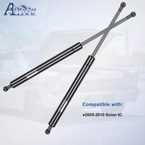 Heavy Duty Rear Hatch Shock Struts For Scion Tc 2005 To 2010 Trunk Liftgate Gas Springs Direct Fit 4597 Replacement, black struts.