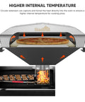Wood Fired Pizza Oven Attachment For Pellet Grills Turns Your Grill Into A Pizza Night Upgrade With A 13 Inch Square Stone Heat Ring And Adjustable Depth Plate For Traeger Pit Boss Camp Chef And More