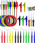 31 Piece Back Probe Kit With Banana Plug To Copper Alligator Clip Test Leads Insulation Piercing Probes And Nickel Plated Clips Automotive Diagnostic Wires Set for car repair and testing