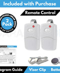 Two Pack Multi Code Garage Door Opener Remote 3089 MCS412001 2 Button Compatible With 300 MHz Receivers Works With Model 109950