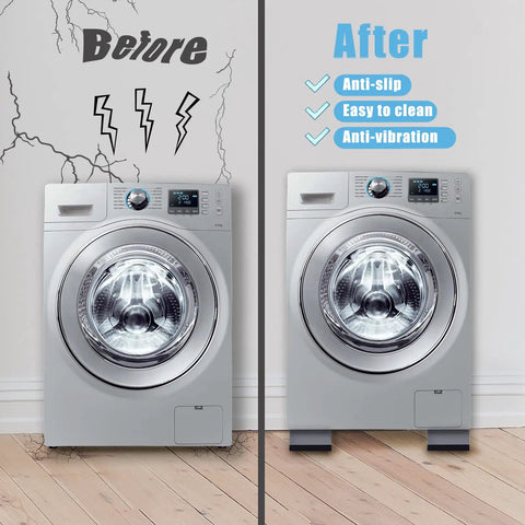 Heavy Duty Anti Vibration Pads For Washer And Dryer 4 Pack 1100 Lb Capacity in use reducing vibration and noise