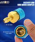 R1234YF To R134A Low Side Quick Coupler For Car AC Charging With R12 To R134A Hose Adapter Fitting Aluminum Build