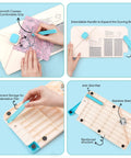 No Stress 3 In 1 Envelope Punch Board And Gift Box Maker For DIY Scrapbooking showing scoring tool and features.