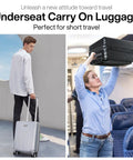 18 Inch Carry On Luggage With Movable Wheels TSA Approved Under The Seat Cabin Friendly Hard Shell Lightweight Bag in use