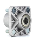 Durable Front Wheel Hub Assembly Pair For Club Car Ds And Precedent 2003 Up Golf Cart side view of aluminum hub with sealed bearing.