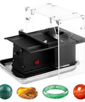 Powerful 1850W Jewelry Lapidary Saw with Multi Angle Cutting and Polisher for DIY Rock Crafting and Jewelry Making, clear cover