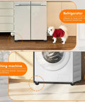 Heavy Duty Bed Risers Round Floor Lifts For Couch Sofa Desk Table And Fridge Adjustable Height supports refrigerator and washing machine.