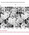 Black And White Peonies Watercolor Floral Mural Wallpaper For Bedroom And Living Room Not Peel And Stick Requires Paste Fleece Backed