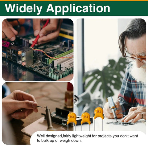 Ceramic Capacitor Kit 350 Pieces With Ten Values From 100nF To 10uF 50V MLCC used in PCB repair and electronics projects
