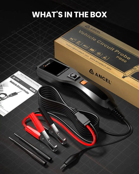 Power Circuit Tester For 12V 24V Automotive Systems All In One Electrical Diagnostic Tool with components and box