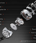 Exploded view of alternator replacement for Dodge Dakota 2.5L 1999 2000 and Jeep Cherokee TJ Wrangler 2.5L 4.0L 12V 117A