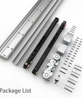 Concealed Barn Door Hardware Kit With Soft Close Mechanism And Invisible Wall Mount Aluminum Track For Smooth Operation