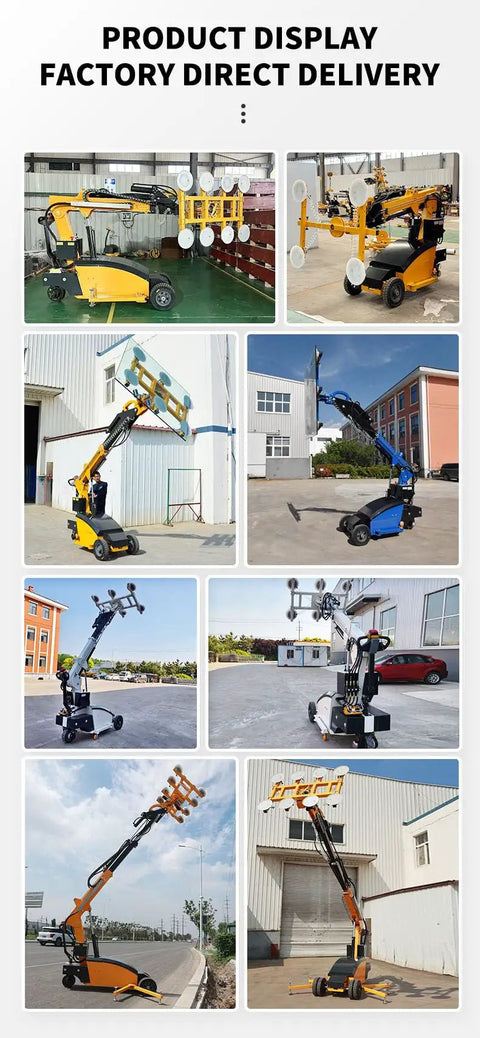 Pro Grade Electric Walking Glass And Granite Mover With Ridiculously Tough Silicone Suction Cups in various work settings.