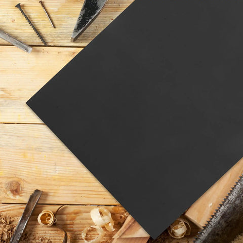 Top Notch 10 Sheets Carborundum Sandpaper Fine Grit for Wood and Automotive Refinishing on a wooden work surface.