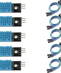 5 Pack DHT11 Temperature Humidity Sensor Module 3.3V To 5V Digital Output With Wires, Accurate 0 To 50 C Temperature And 20 To 95 Percent Humidity