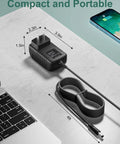 Rock Solid 6V AC Adapter No Sweat Plug And Play Charger compatible with Skil and Bosch Power Tools, features dimensions and cable length.