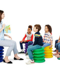Group of kids using Active Sitting Stool for Kids Ergonomic Wiggle Friendly Desk Chair Designed to Boost Focus and Concentration