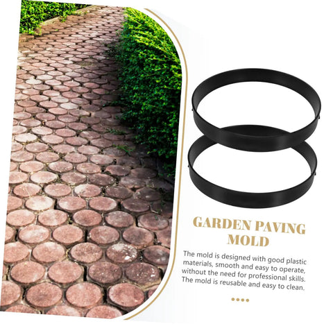 Circular Patio Paving Mold 13.58 Inch Reusable Plastic Stepping Stone DIY Garden Path Maker Easy To Use Durable Concrete Paver
