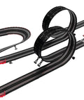 Electric Powered Slot Car Race Set With 29 Feet Of Track Two Loops Flyover And Banked Curves 1 To 43 Scale DTM Giants