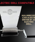 Hullwrecker 2 Roller Grain Mill With Metal Base and Handle, electric drill compatible for homebrew beer brewing
