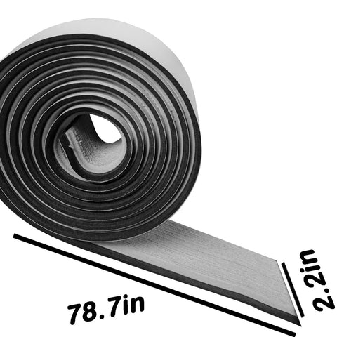 Rolled Grippy EVA Foam Border Strips for Diamond Boat Flooring, 6mm Thick Marine Deck Edging, 2.2 Inch Wide by 78.7 Inch Long