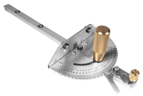 Heavy Duty Miter Gauge With 27 Positive Stops For Table Saws, Router Tables, And Band Saws, Built From Steel And Brass For Maximum Durability