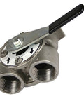 AFWFilters AIP15 air-injection valve with black lever, stainless steel body, dual 1-inch FNPT ports