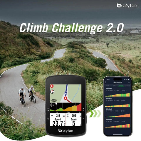 Cyclists on road with Rider S510 GPS Bike Computer With A Two Point Eight Inch Color Touchscreen Offline USA Maps Crisp Turn