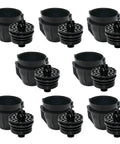 UF-1 Nozzle And Diffuser Assembly Set For Most Soda Fountain Machines, 8 black plastic replacement parts