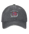 Denim Baseball Cap With Adjustable Metal Buckle, Classic Retro Trucker Sun Hat For Adults, 100 Percent Cotton, front view