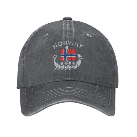 Denim Baseball Cap With Adjustable Metal Buckle, Classic Retro Trucker Sun Hat For Adults, 100 Percent Cotton, front view
