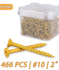 Exterior Wood Screws Size Ten By Two Inches With T25 Star Torx Drive Deck Screws 466 Piece Set